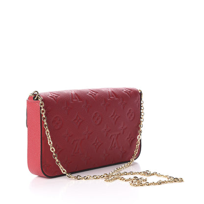 Louis Vuitton Empreinte Pochette Felicie Chain Wallet Scarlet 3 of 10
