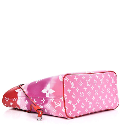 Louis Vuitton Monogram Escale Neverfull MM Rouge 4 of 10