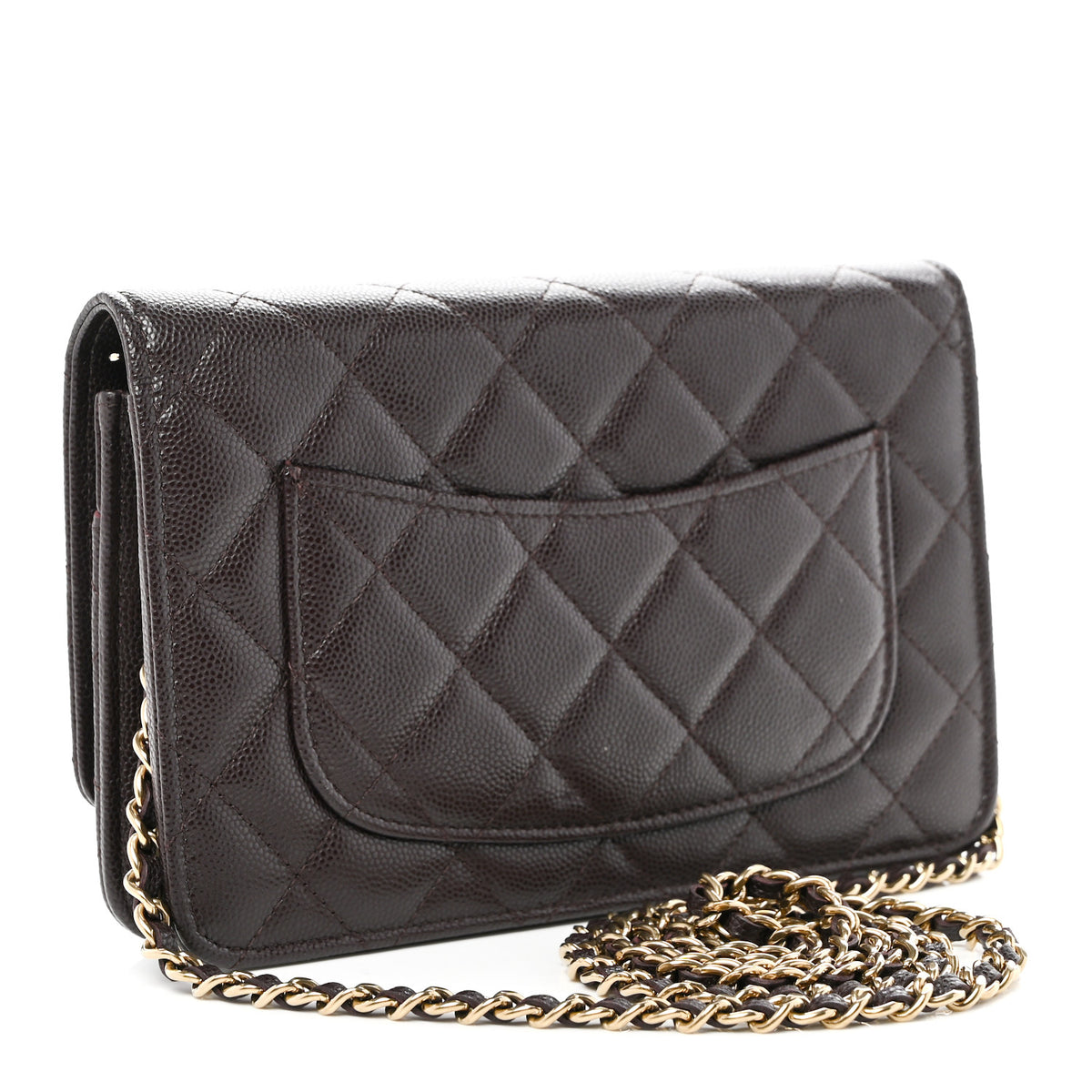 Chanel Caviar Quilted Wallet on Chain WOC Purple 3 of 12