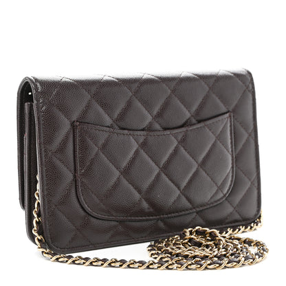 Chanel Caviar Quilted Wallet on Chain WOC Purple 3 of 12