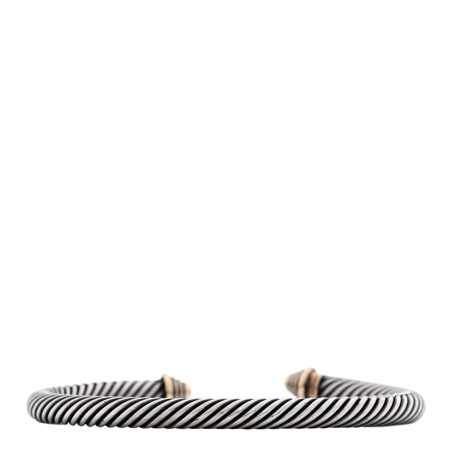 Sterling Silver 14K Yellow Gold 5mm Cable Classics Bracelet