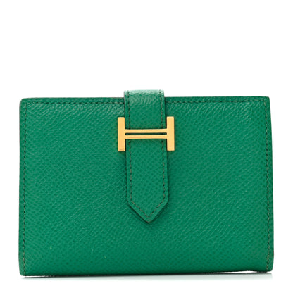 Hermes Epsom Bearn Card Holder Wallet Vert Jade 1 of 8