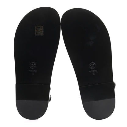 Chanel Grained Calfskin Velcro Dad Sandals 38 Black 5 of 8
