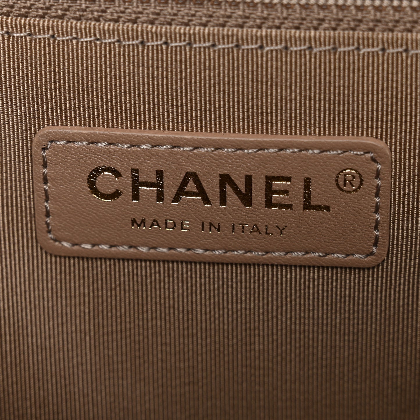Lambskin Chevron Quilted New Medium Boy Flap Dark Beige