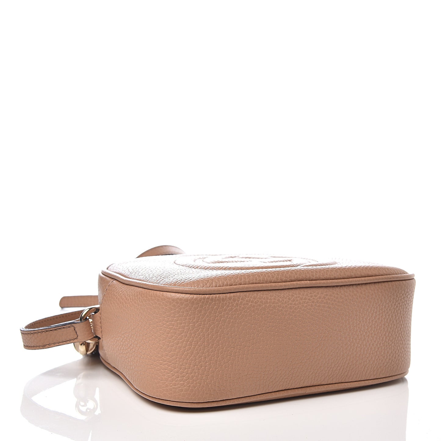 Pebbled Calfskin Small Soho Disco Bag Rose Beige
