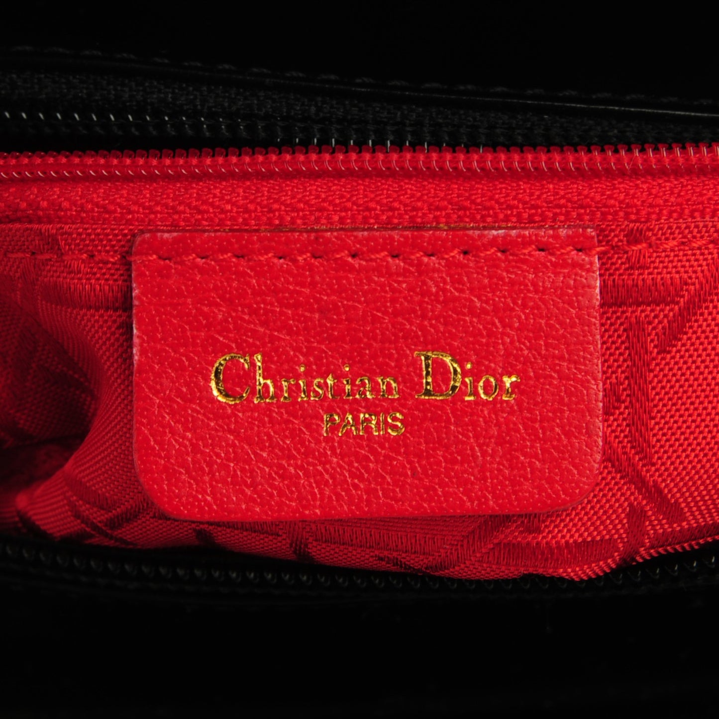 Vintage Patent Medium Lady Dior Black