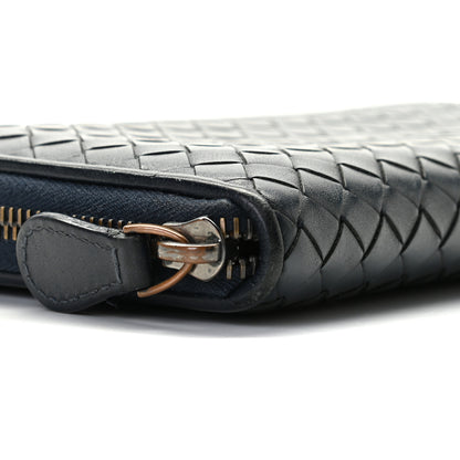 Bottega Veneta Nappa Intrecciato Zip Around Wallet Denim 5 of 12