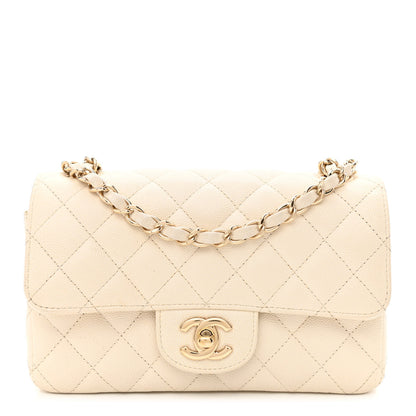 Chanel Caviar Quilted Mini Rectangular Flap White 1 of 11