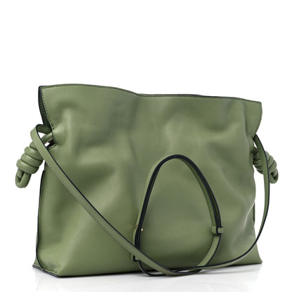 Loewe Calfskin Small Flamenco Knot Bag Avocado Green 3 of 9
