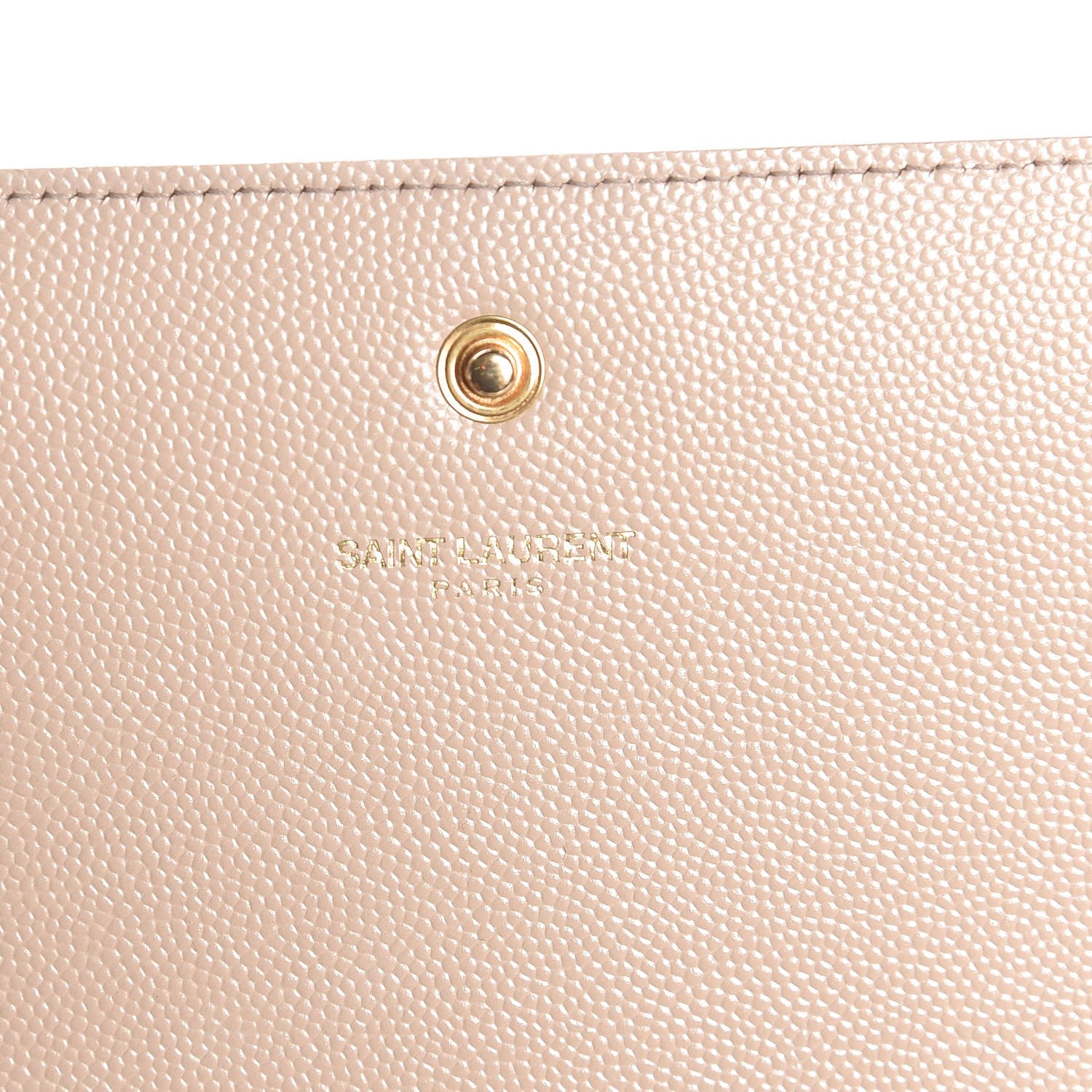 Saint Laurent Grain De Poudre Monogram Chain Wallet Dark Beige 6 of 9