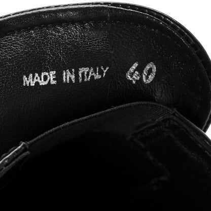 Prada Spazzolato Metal Triangle Logo 20mm Loafers 40 Black 9 of 9