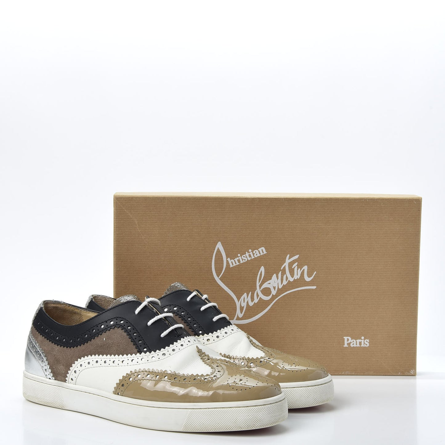 Patent Gomme Suede Mens Golfito Flat Sneakers 44.5 Version Mastic