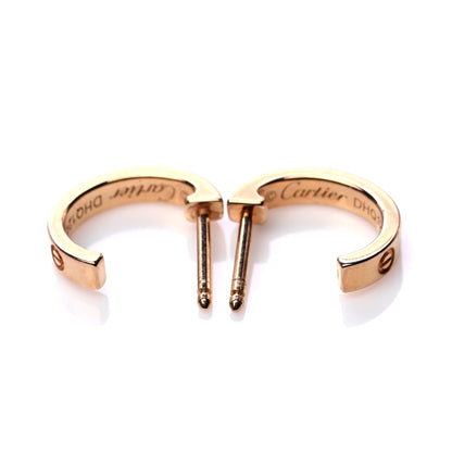 Cartier 18K Yellow Gold Small LOVE Hoop Earrings 5 of 8