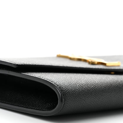 Saint Laurent Grain de Poudre Uptown Chain Wallet Black 8 of 10