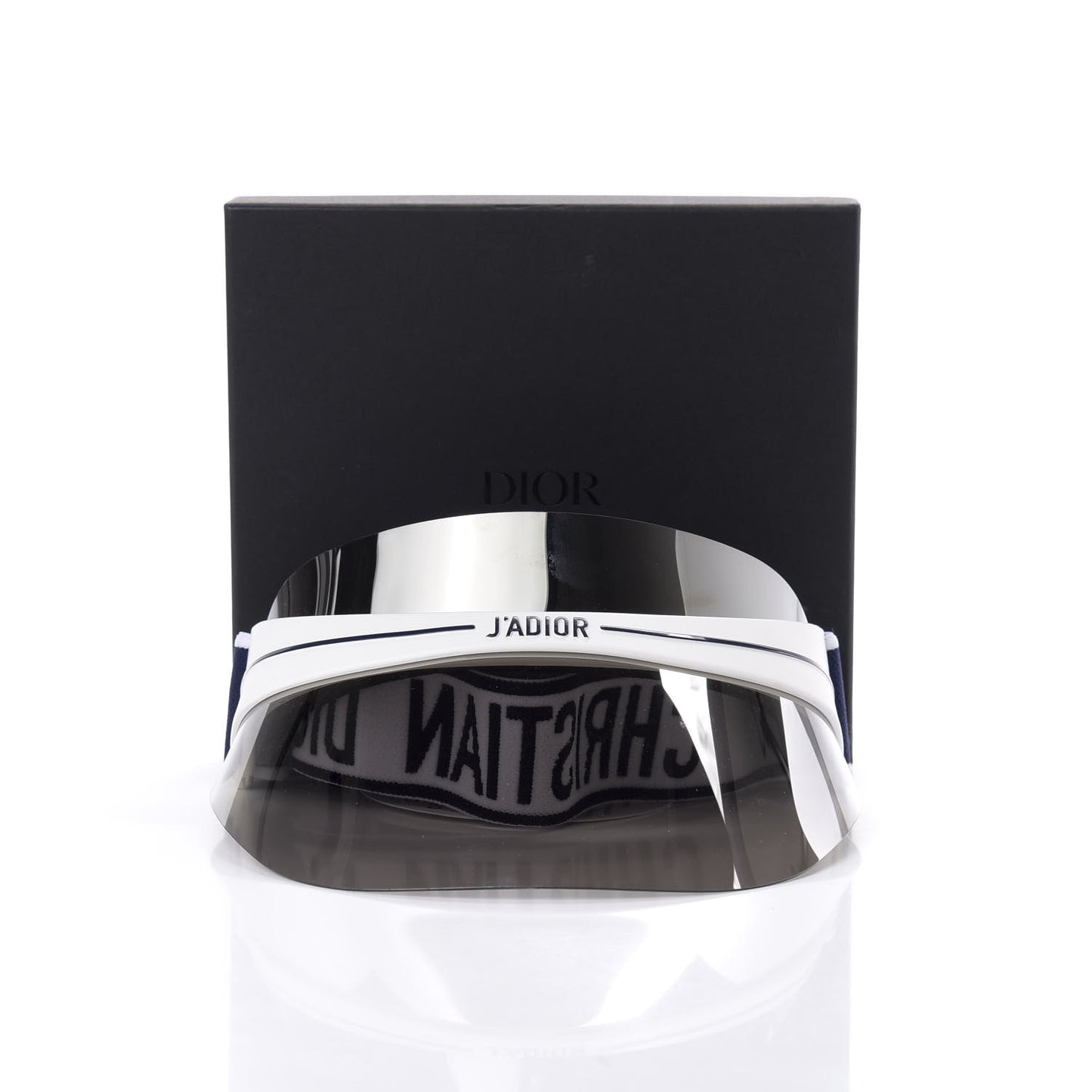 Mirrored DiorClub1 Sun Visor Silver