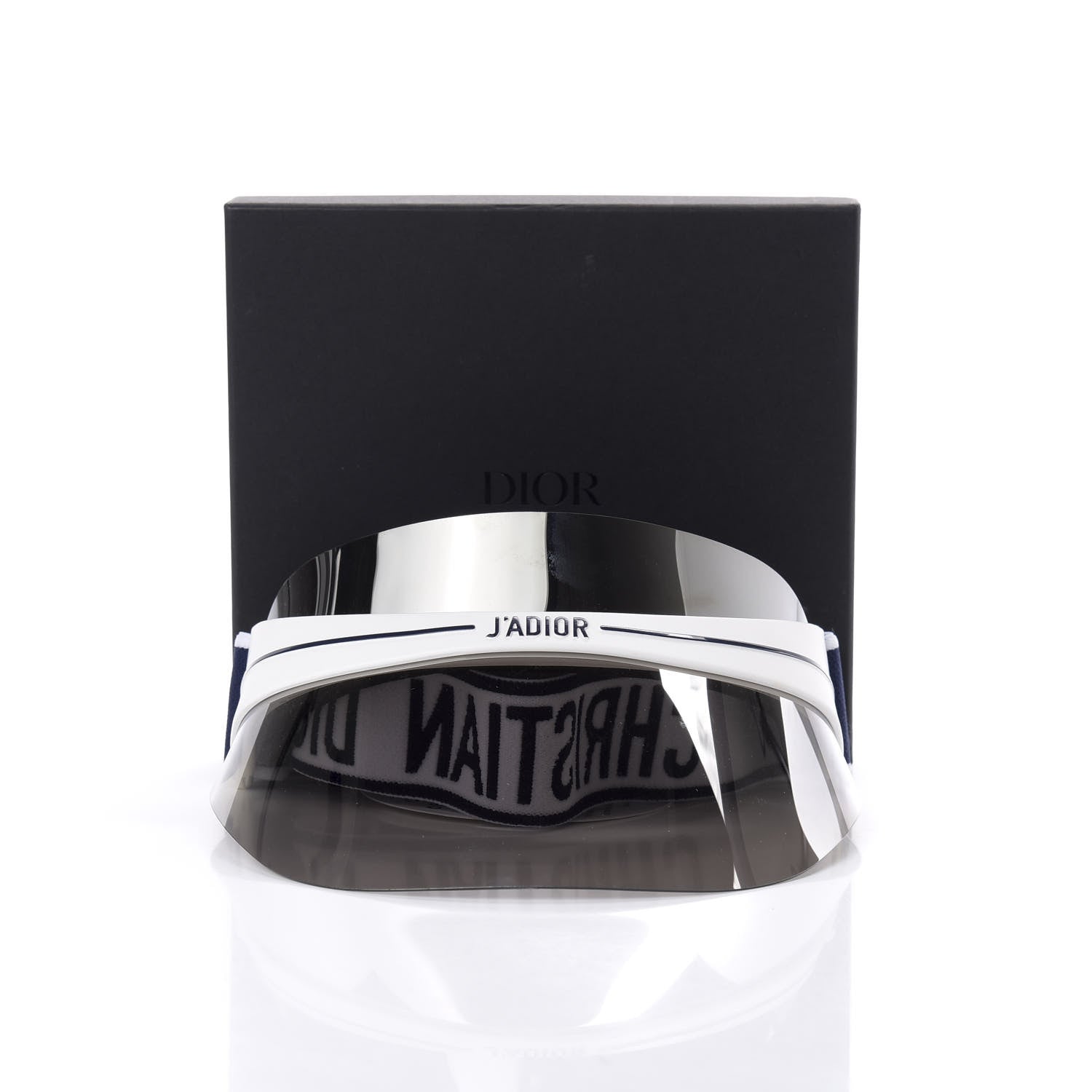 Christian Dior Mirrored DiorClub1 Sun Visor Silver 8 of 8