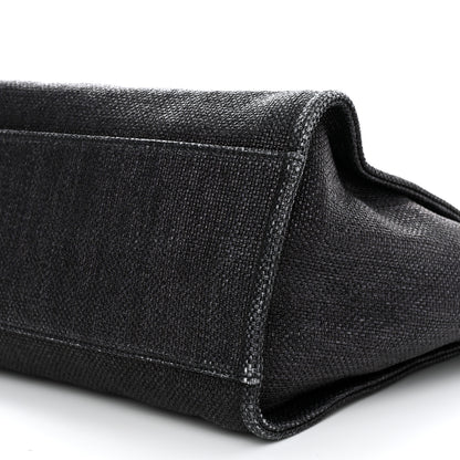 Chanel Woven Straw Raffia Medium Deauville Tote Black 10 of 10