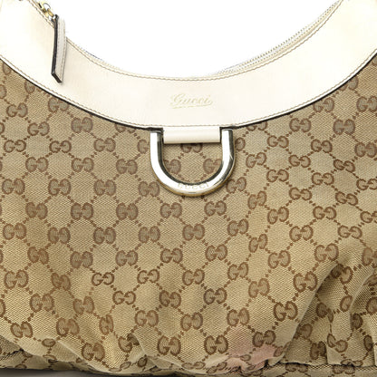 Gucci Monogram Large D Gold Hobo Off White 10 of 11