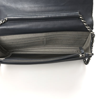 Chanel Lambskin Quilted Boy Wallet On Chain WOC Dark Grey 5 of 12