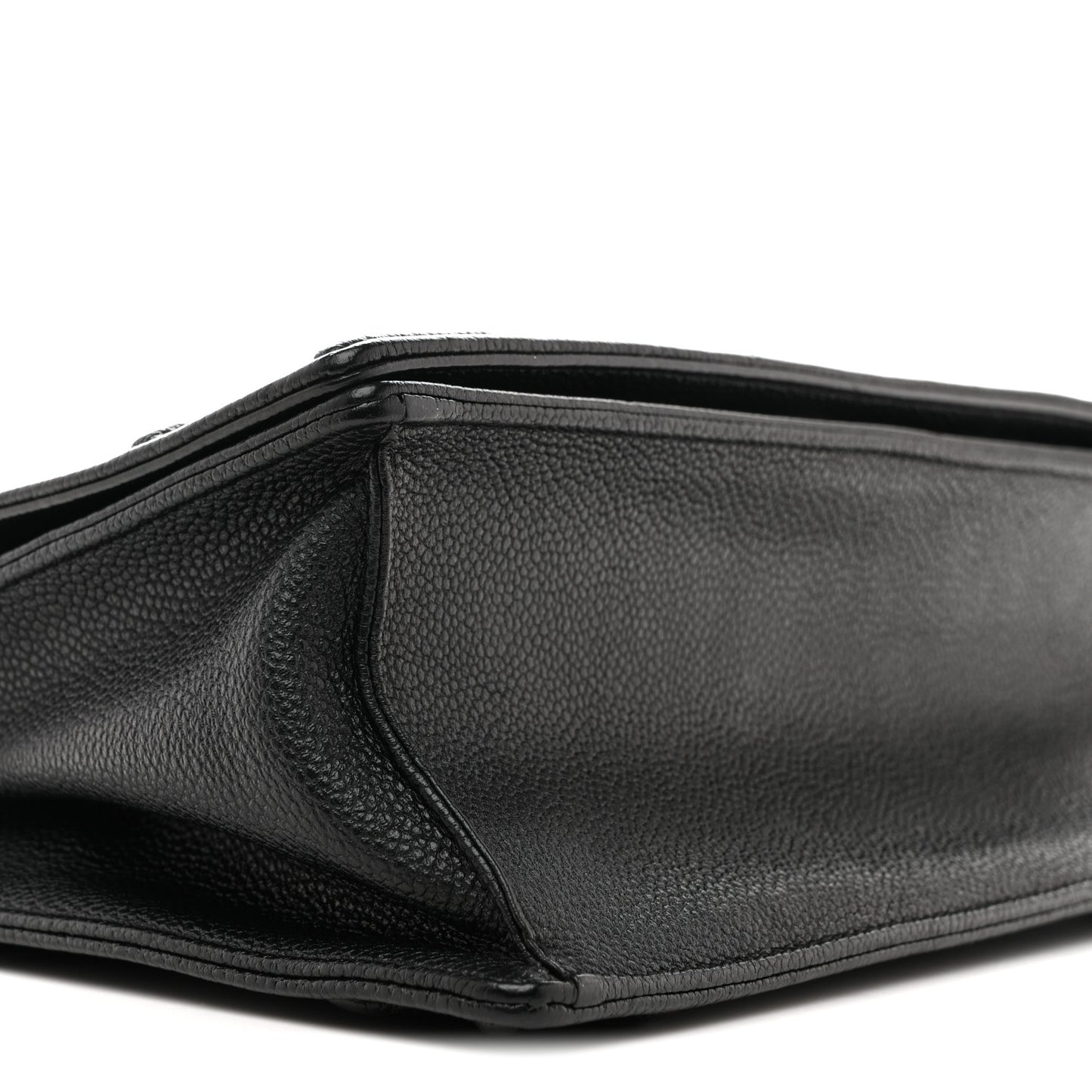 Grained Calfskin Medium Diorama Flap Bag Black