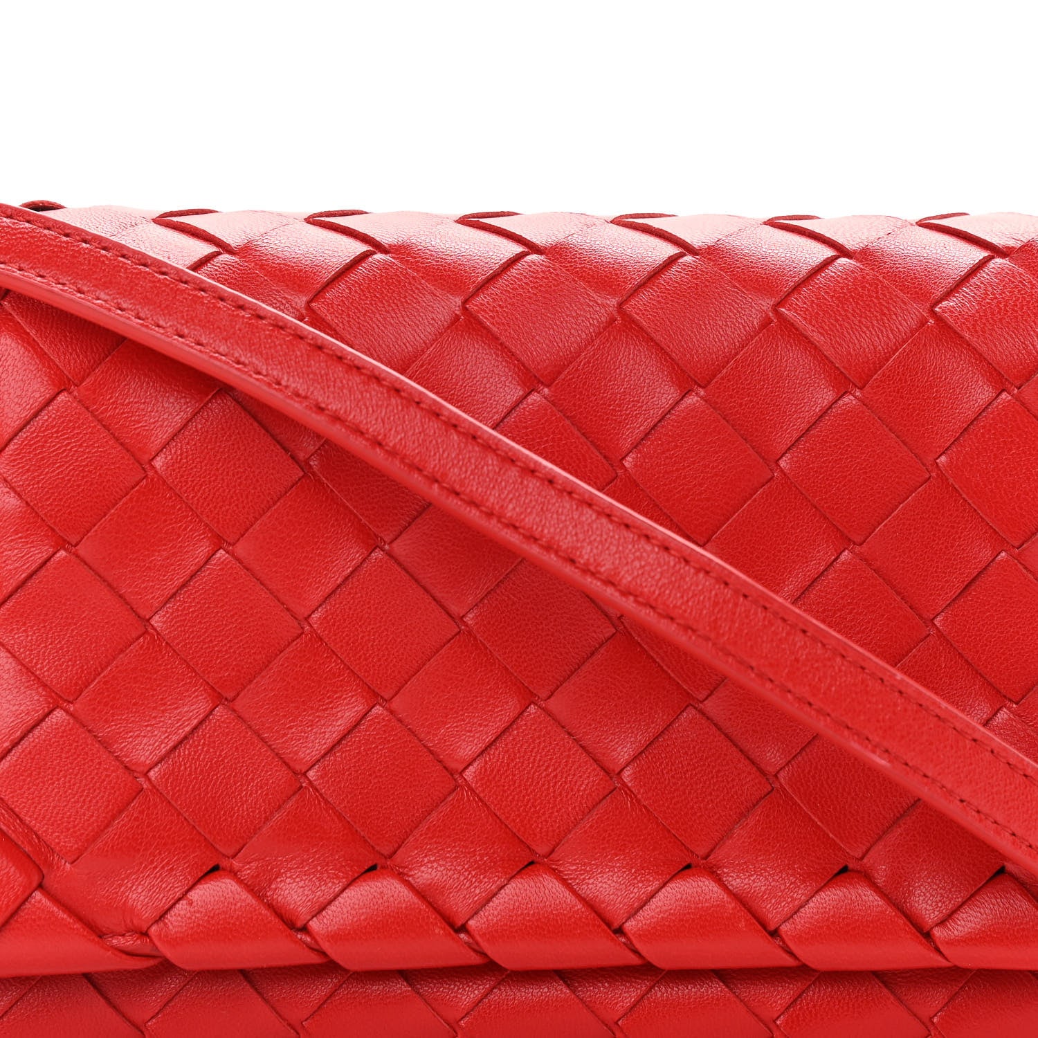Bottega Veneta Nappa Intrecciato Mini Crossbody Red 7 of 9