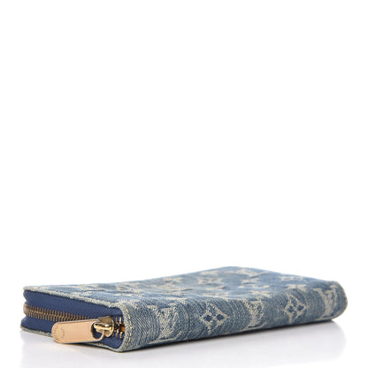 Louis Vuitton Monogram Denim Zippy Wallet Blue 4 of 14