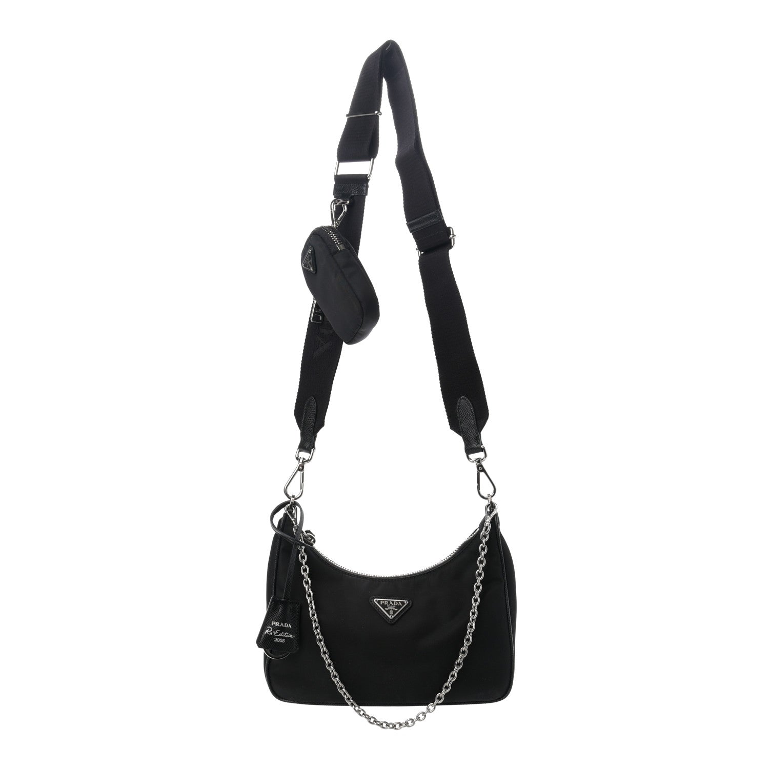 Prada Nylon Re-Edition 2005 Shoulder Bag Black 12 of 12