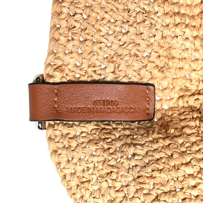Loewe Raffia Crochet Slit Tote Bag Natural Tan 6 of 10