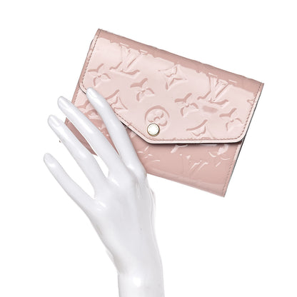 Louis Vuitton Vernis Sarah Compact Wallet Rose Ballerine 2 of 10