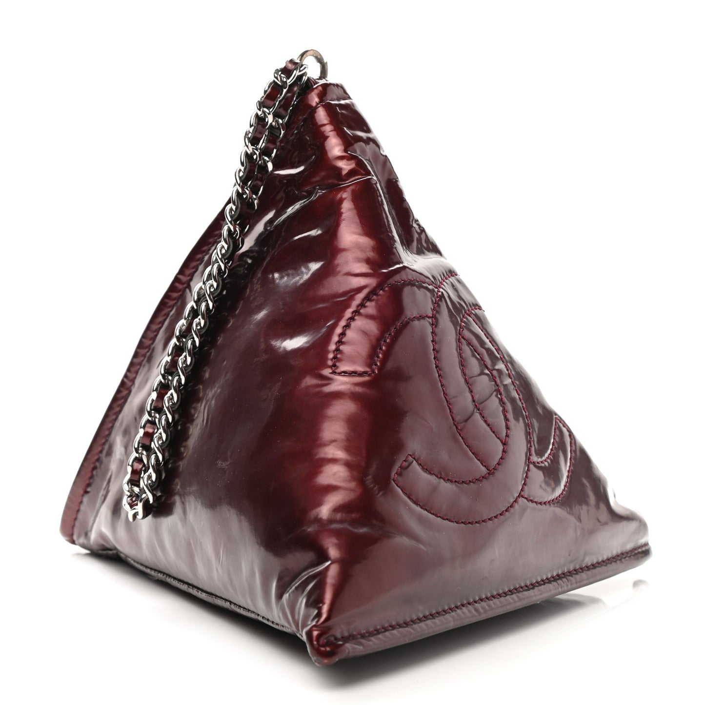 Patent Small Bonbons Wristlet Dark Bordeaux