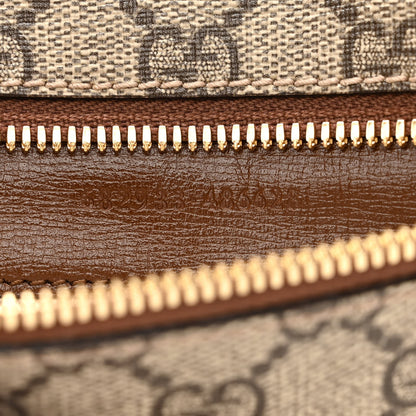 Gucci GG Supreme Monogram Textured Calfskin Retro Interlocking G Belt Bag Beige Ebony Brown Sugar 6 of 9