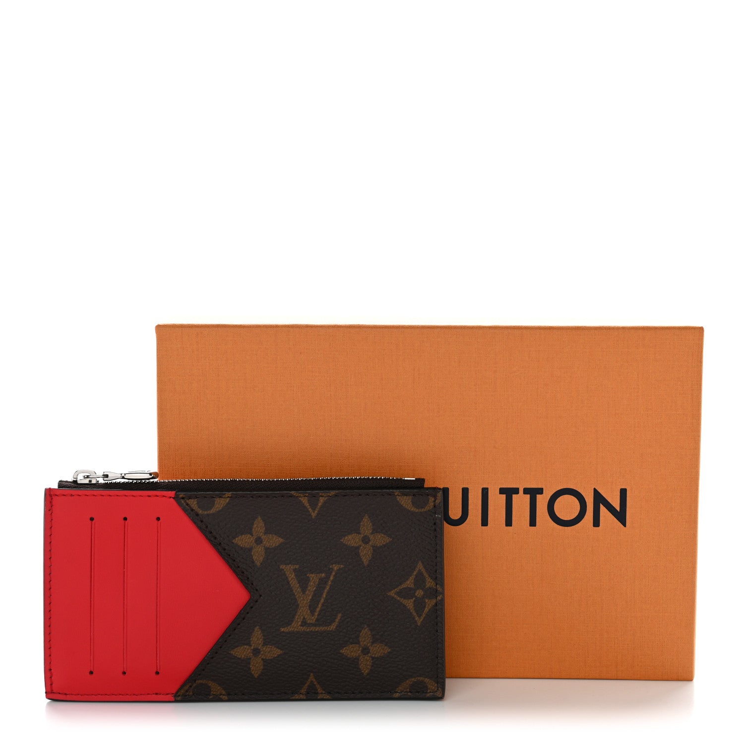 Louis Vuitton Monogram Calfskin Coin Card Holder Red 7 of 7