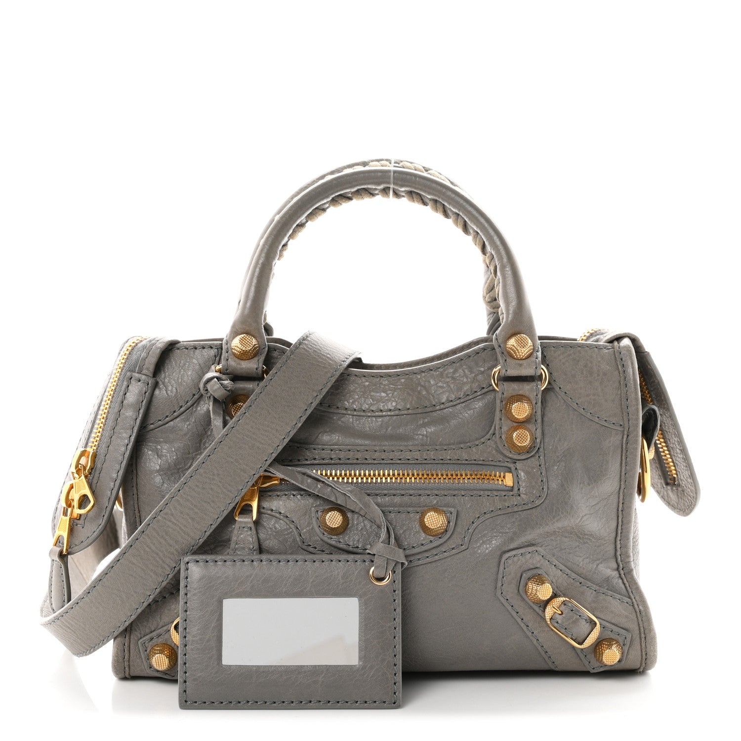 Balenciaga Agneau Giant 12 Gold Hardware Mini City Gris Pyrite 2 of 12