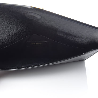 Saint Laurent Grain De Poudre Uptown Pouch Black 5 of 8