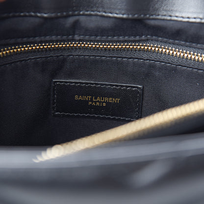 Saint Laurent Calfskin Y Quilted Monogram Large Loulou Chain Satchel Black 6 of 11