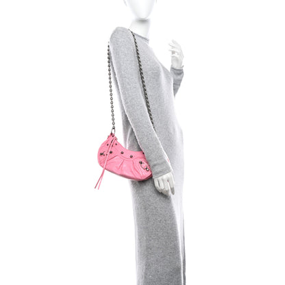 Balenciaga Agneau Arena Le Cagole Chain Shoulder Bag XS Sweet Pink 2 of 10