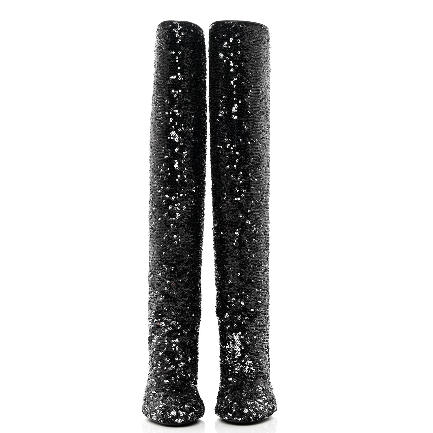 Louis Vuitton Sequin Donna High Boots 37 Black 2 of 9