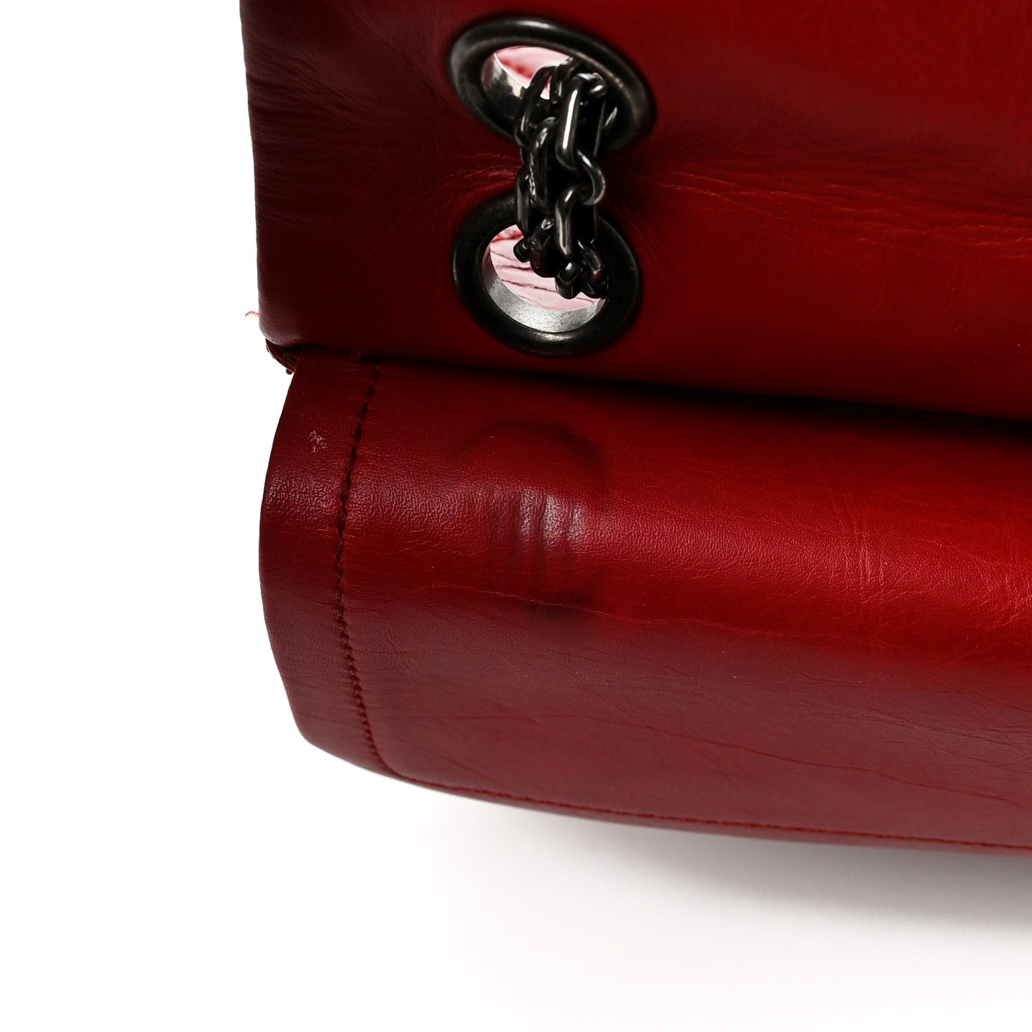 Aged Calfskin Quilted 2.55 Reissue 226 Flap Red