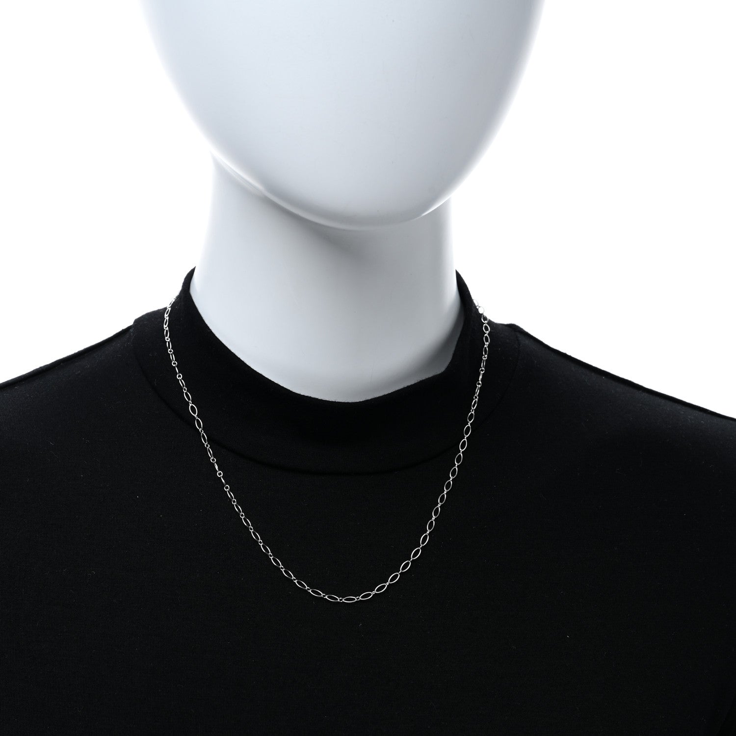 Tiffany Sterling Silver Oval Link Chain Necklace 3 of 4