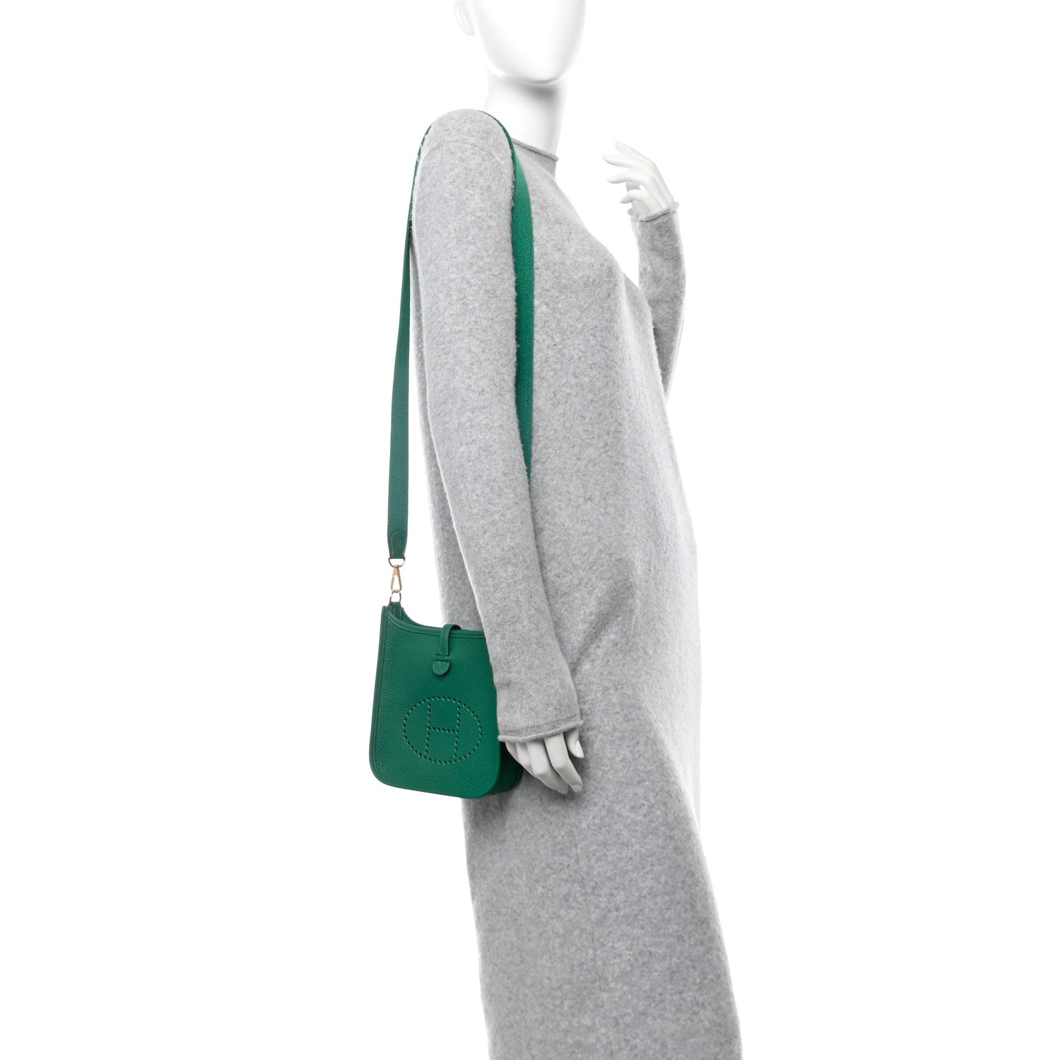 Hermes Taurillon Clemence Evelyne TPM Vert Vertigo 2 of 11