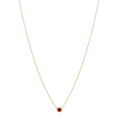 Tiffany 18K Yellow Gold Ruby Elsa Peretti Color By The Yard Pendant Necklace 1 of 3