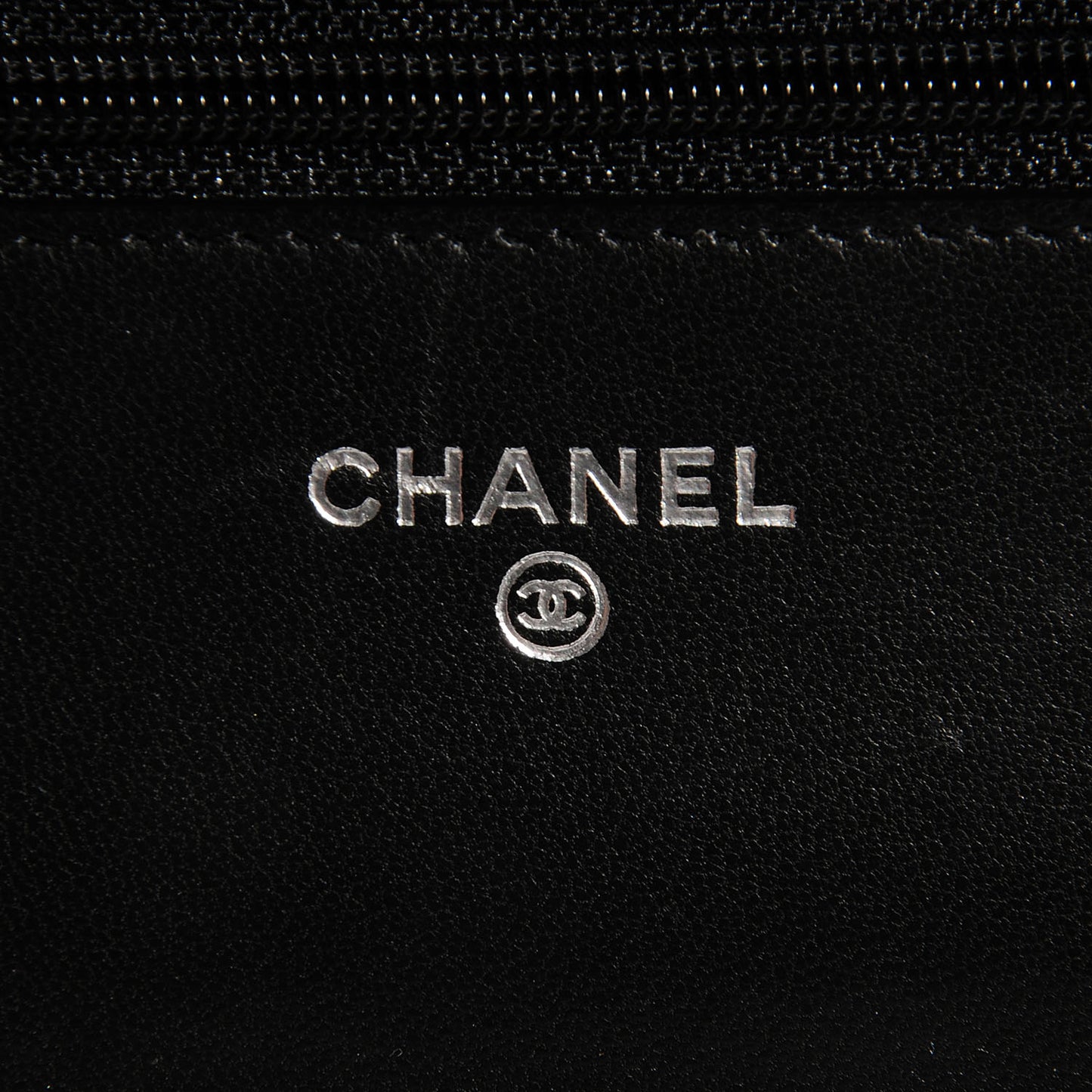 Lambskin Quilted Wallet On Chain WOC Black