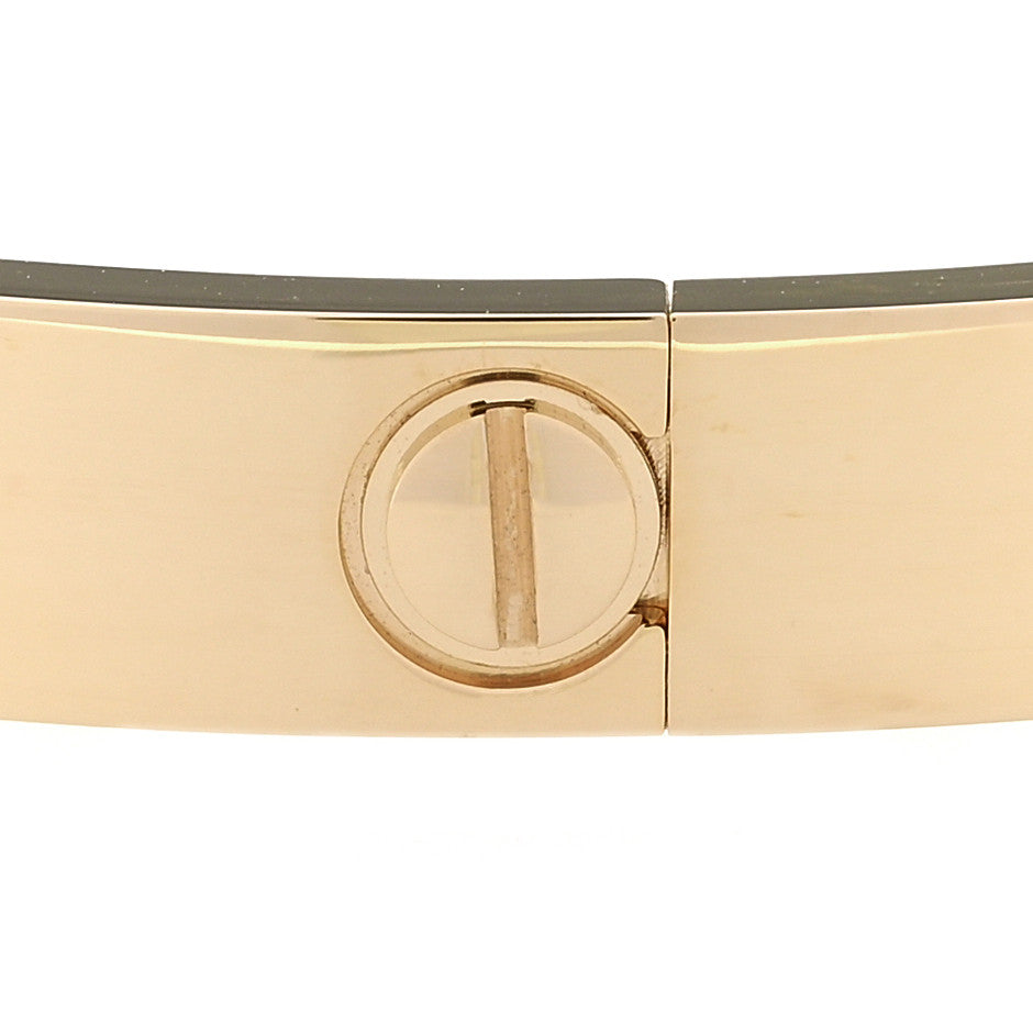 Cartier 18K Yellow Gold 4 Diamond LOVE Bracelet 18 7 of 9