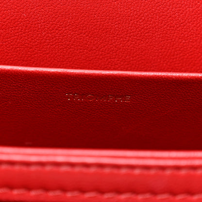 Celine Shiny Calfskin Medium Triomphe Red Red 7 of 11