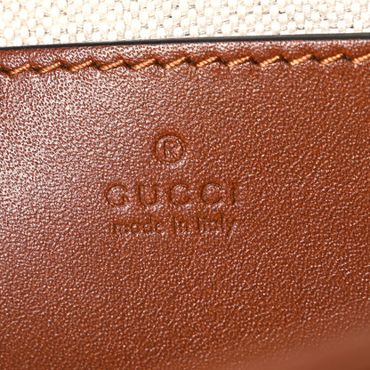 Gucci New Canvas Charisma Calfskin Crystal GG Monogram Mini Jackie 1961 Hobo Camel Ebony 5 of 9
