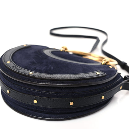 Chloe Calfskin Suede Small Pixie Bag Full Blue 8 of 8