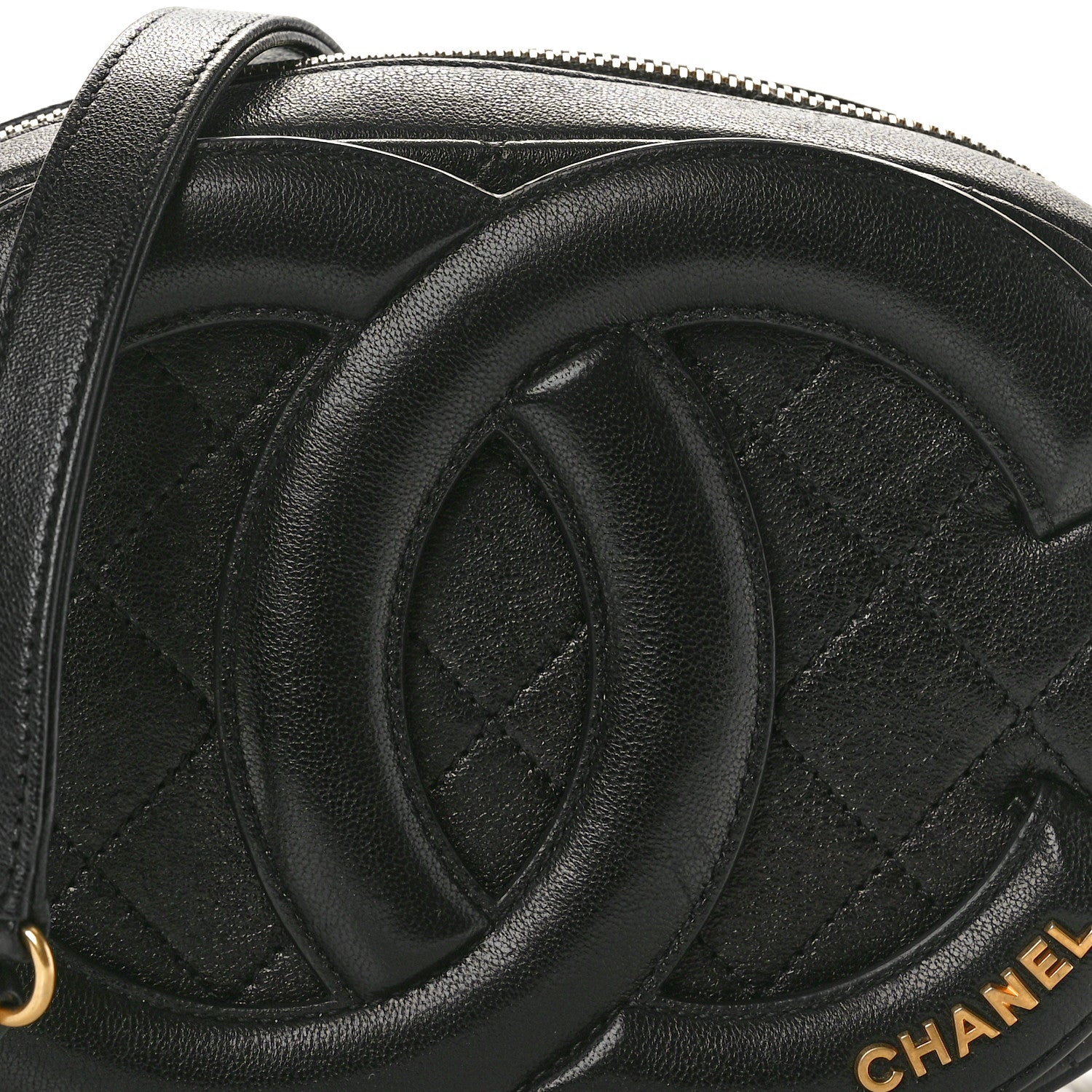 Chanel Lambskin Quilted Coco Midnight Camera Case Black 8 of 10
