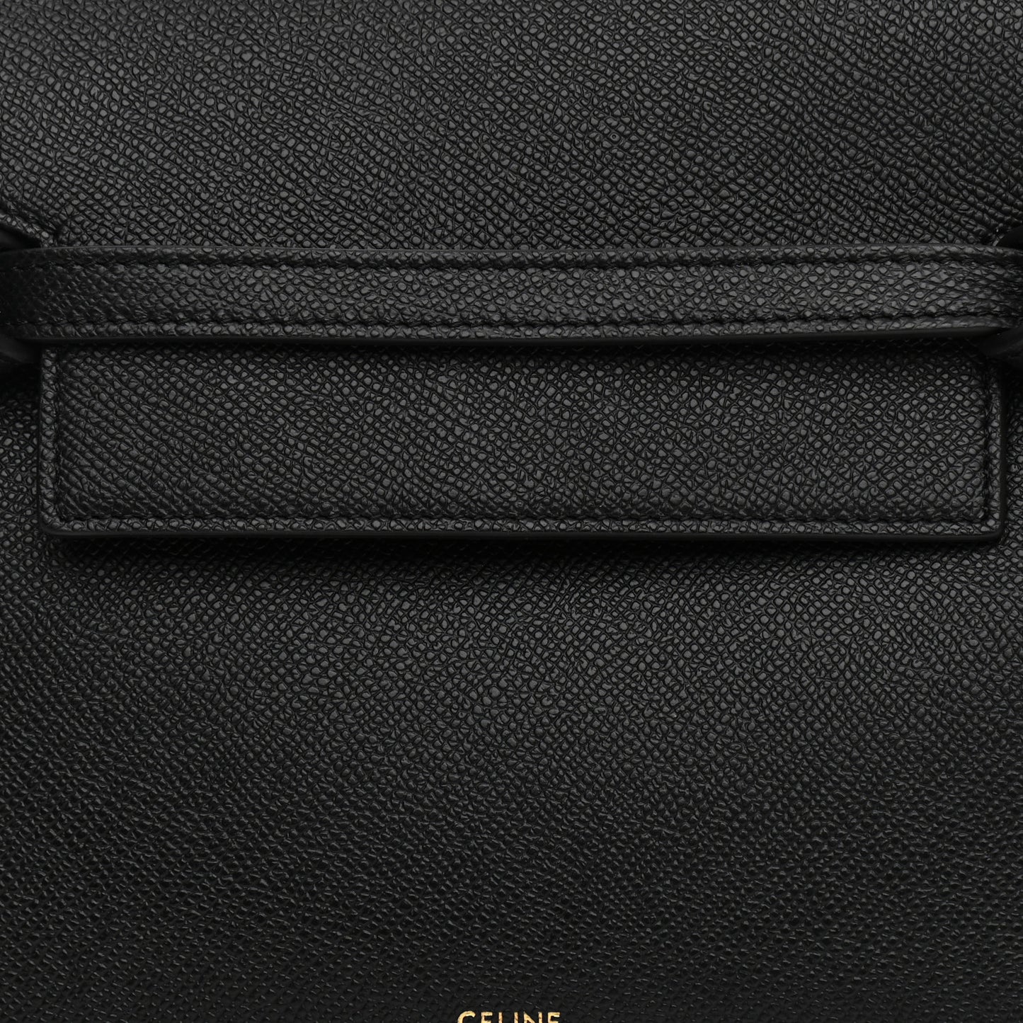 Grained Calfskin Micro Belt Bag Black