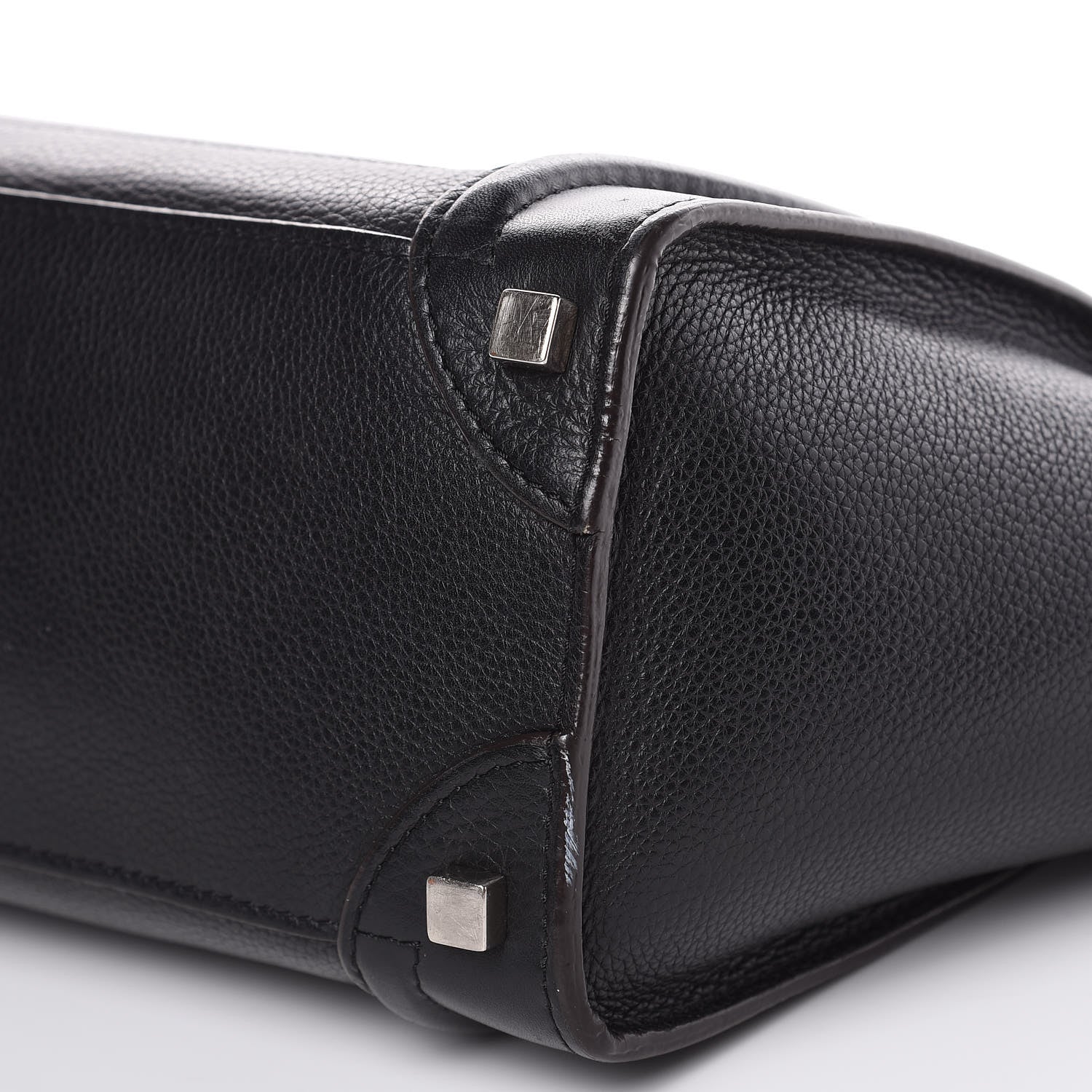 Celine Drummed Calfskin Micro Luggage Black 10 of 19