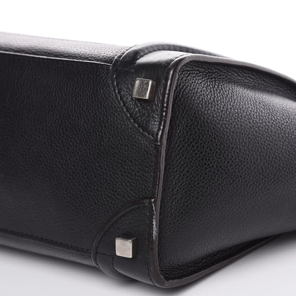 Celine Drummed Calfskin Micro Luggage Black 10 of 19